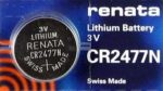 CR2477N Bateria lithium 3V Renata