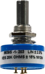 20k 6639S-1-203-Potenciómetro precision axiales; monovuelta; 20kΩ; ±15%; 1W; lineal; 6,35mm BOUNRS